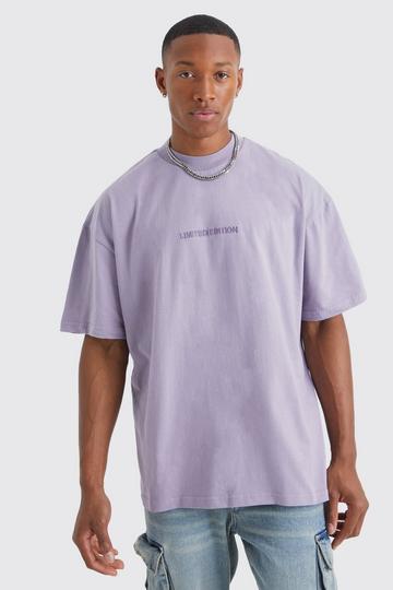 Oversized Heavyweight Extended Neck T-shirt lavender