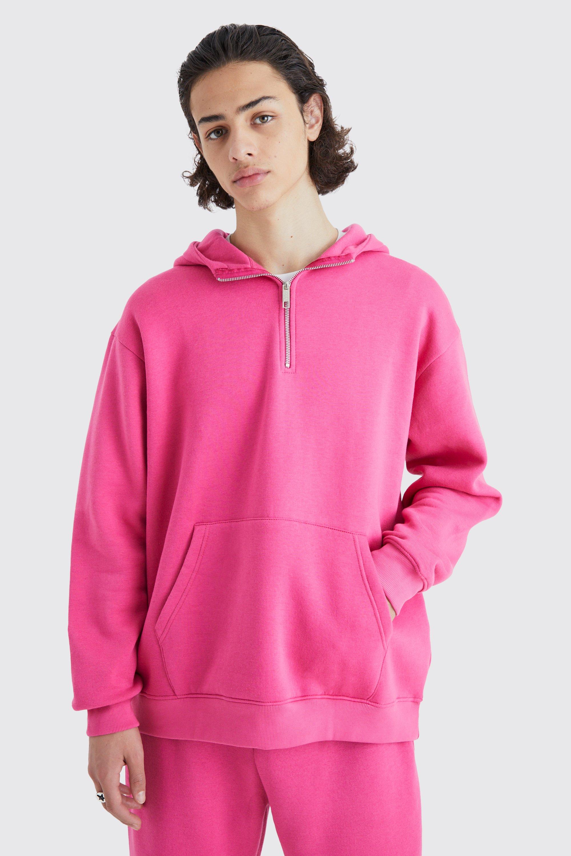 Men s pink hoodies boohoo US