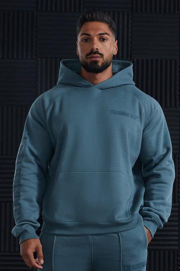 Blue Tall Active Training Dept Oversized Boxy Hoodie
