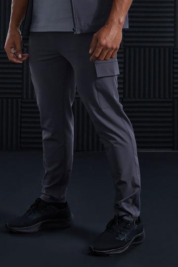 Active Training Dept Tapered Cargo Joggers charcoal