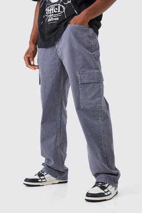 boohoo Mens Elasticated Slim Crop 4 Way Stretch Chain Pants - Green L