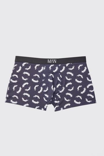 Plus Halloween Fang Print Boxers black