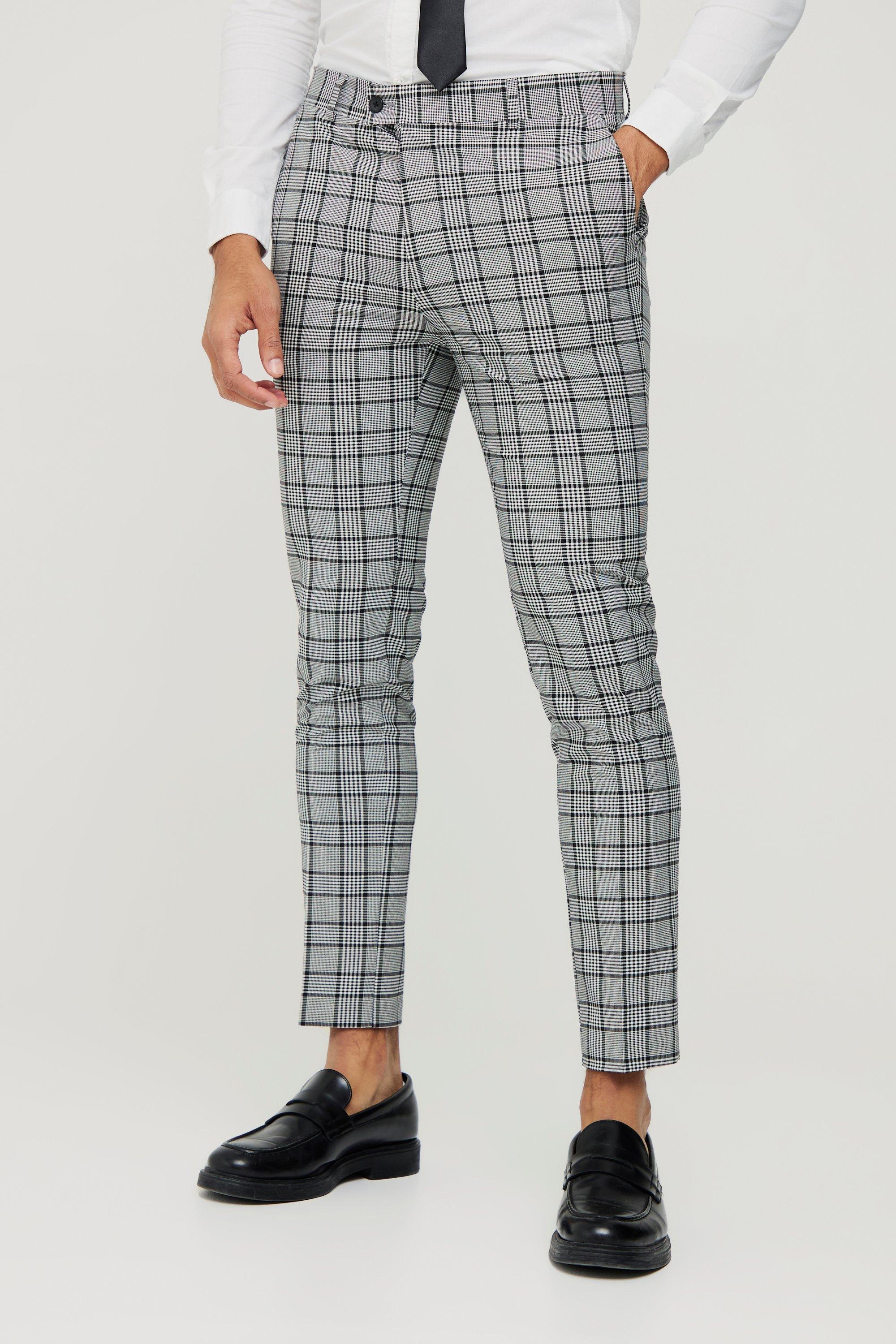 Checked cheap smart joggers