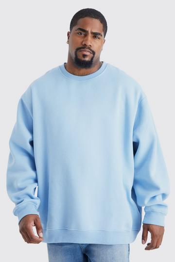 Blue Plus Oversized Crew Neck Sweatshirt
