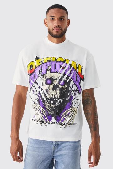 Tall Oversized Offical Skull T-shirt ecru