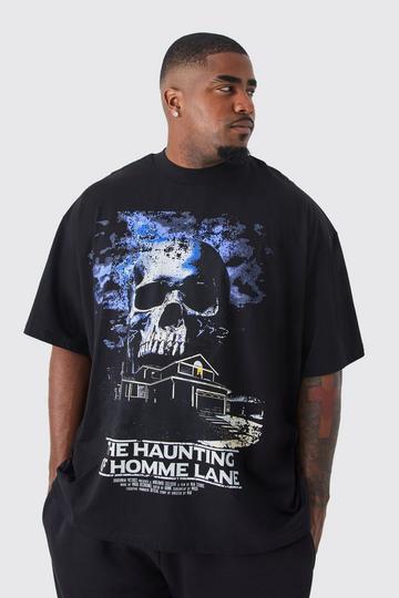 Plus Oversized Glow In Dark Graphic T-shirt black
