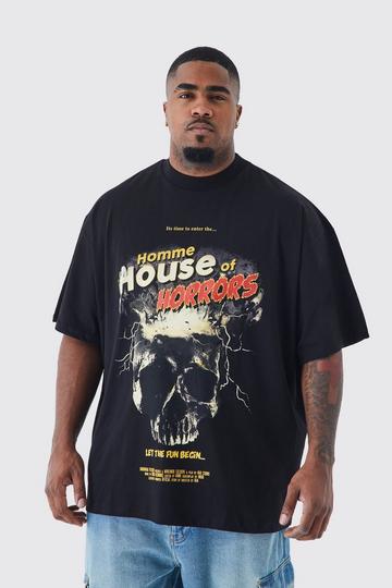 Plus Oversized House Of Horrors T-shirt black