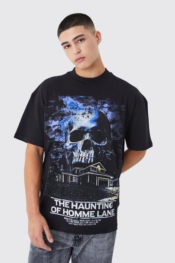 Oversized Glow In Dark Graphic T-shirt black