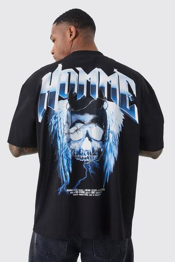 Oversized Skeleton Homme T-shirt black