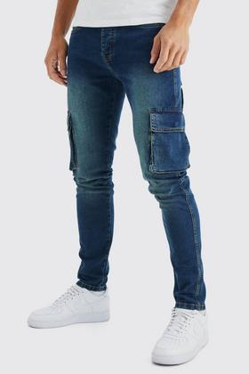 Men's Tall Straight Carpenter Split Hem Cargo Jeans