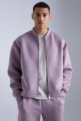 Men's BONDED SATIN FRONT TRACK JACKET