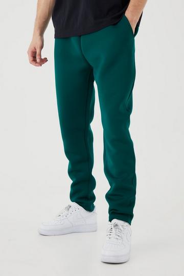 Tall Slim Tapered Cropped Bonded Scuba Jogger forest