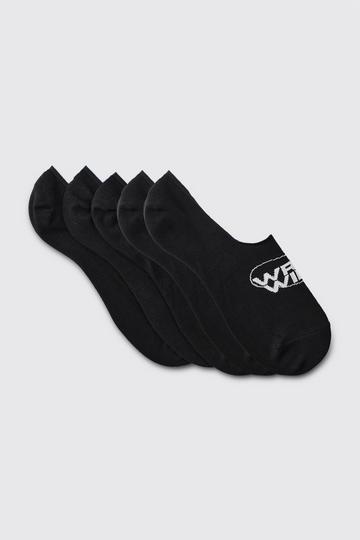 3 Pack Worldwide Logo Invisible Socks black