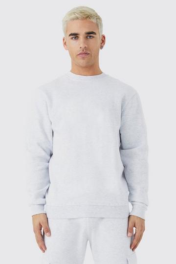 Grey Slim Fit Basic Sweatshirt