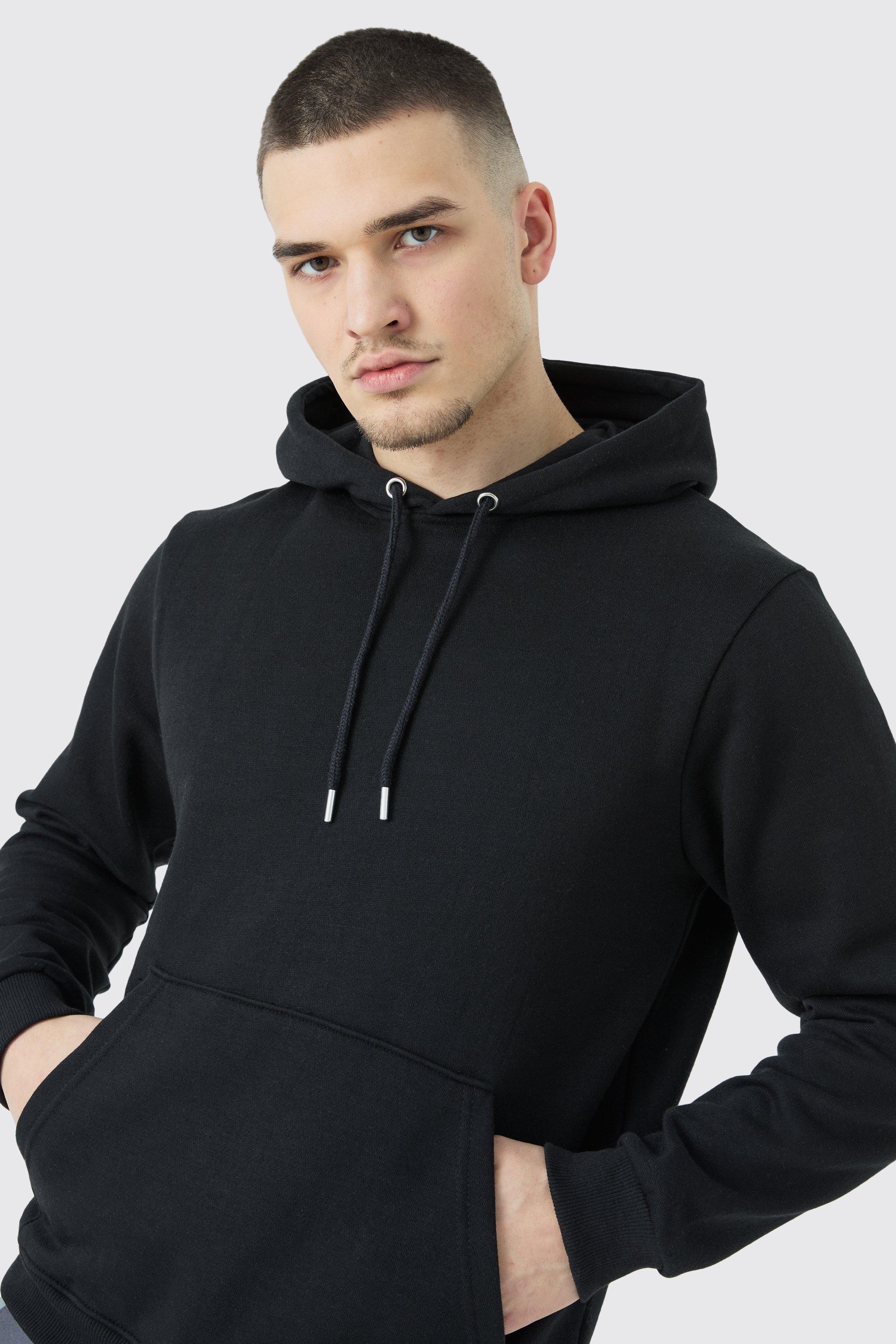 Solid on sale black hoodie