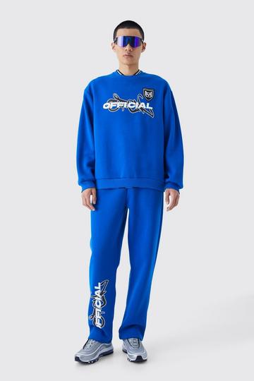 Official Oversized Sweat Tracksuit cobalt