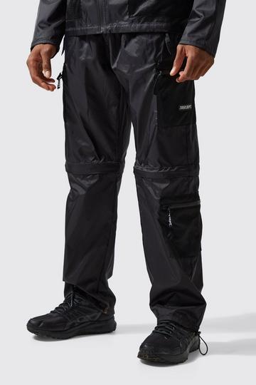 Active Ripstop Zip Off Short Relaxed Trouser black