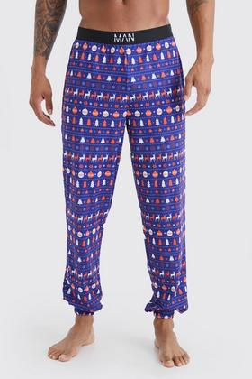 Christmas Snowman Print Comfortable Soft Lounge Pajama Pants