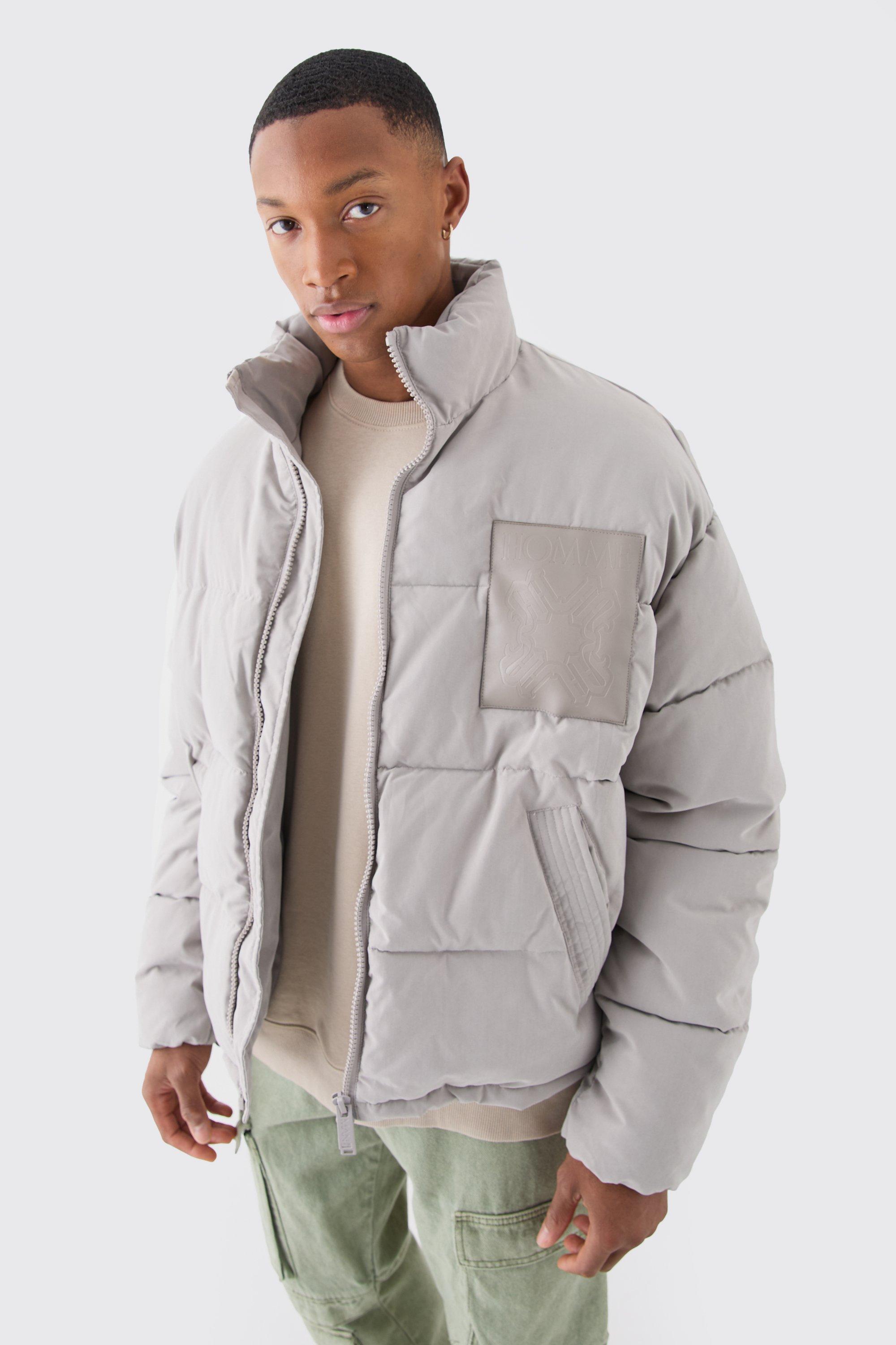 Mens wet clearance look puffer jacket