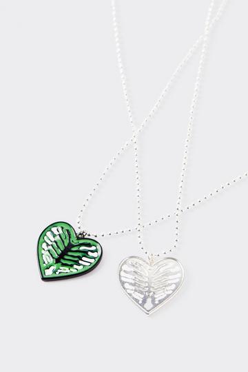 Heart Pendant Necklace silver