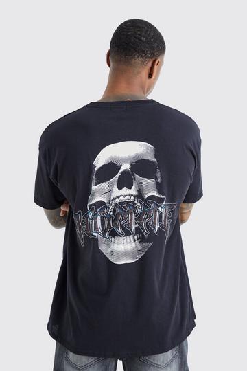 Oversized Homme Skull Graphic T-shirt black