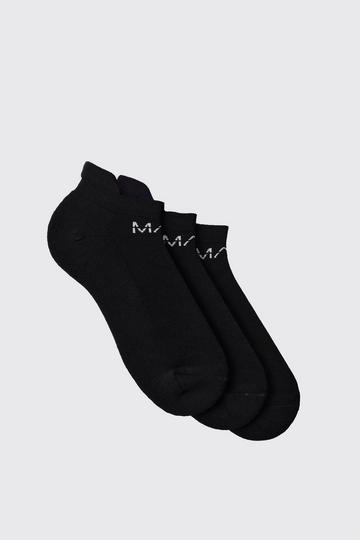 Man Active 3 Pack Trainer Socks black