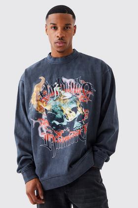 Oversized Ofcl Dove Graphic Sweatshirt