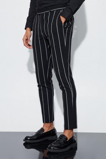 Super Skinny Stripe Suit Trousers black