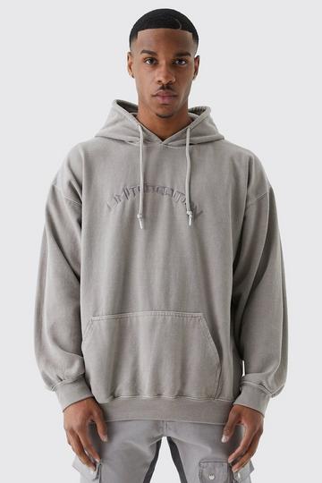 Oversized Washed Hoodie taupe
