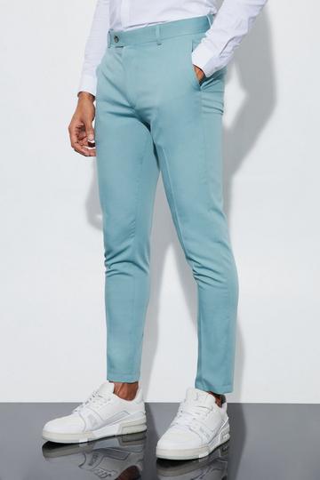 Skinny Fit Suit Trousers sage