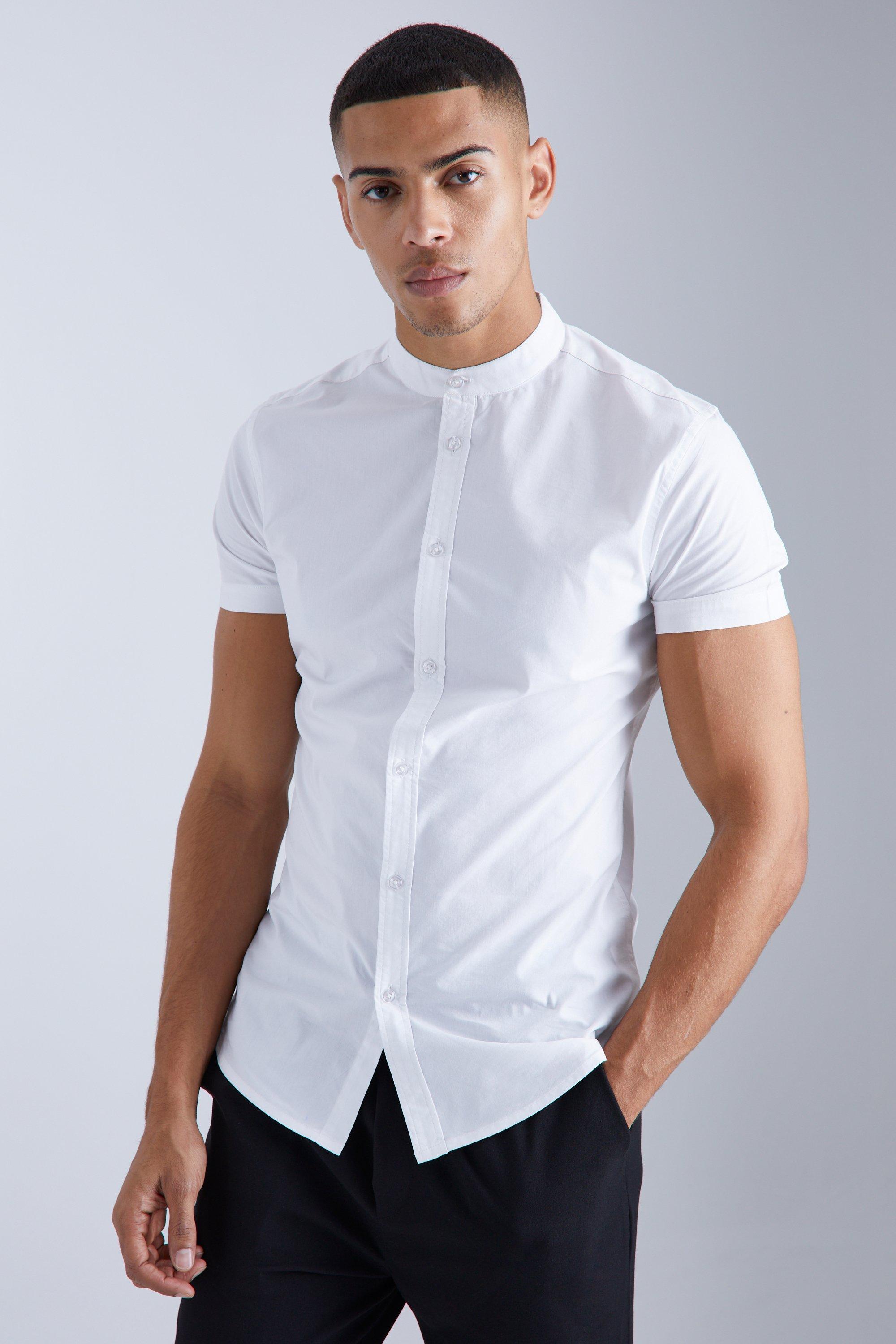 Short sleeve deals tuxedo shirt