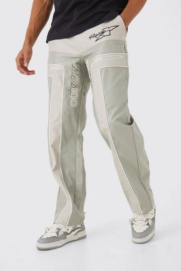 Relaxed Pu Moto Trouser stone