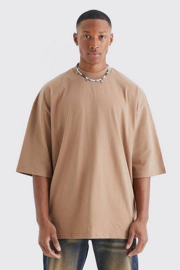 Oversized Heavyweight Half Sleeve T-shirt mocha