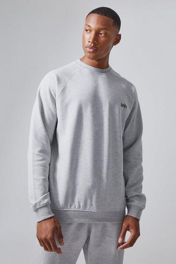 Man Active Fleece Sweatshirt grey marl