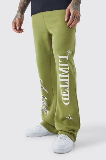 Tall Limited Graphic Gusset Jogger olive