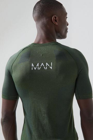 Khaki Man Active Seamless T-shirt