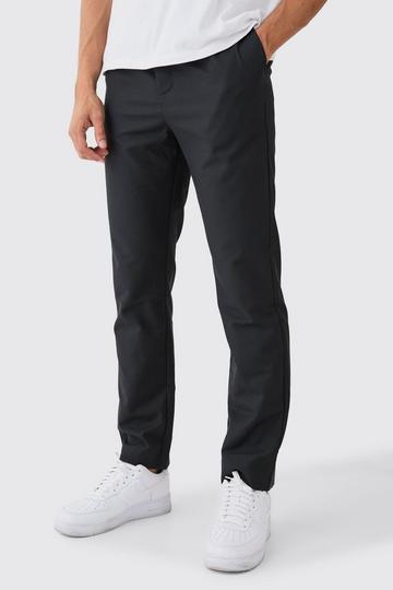 Black Tailored Straight Fit Trousers