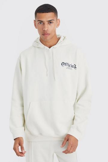 Official Oversized Drawcord Detail Hoodie stone