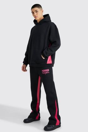 Man Active Piping Detail Tracksuit