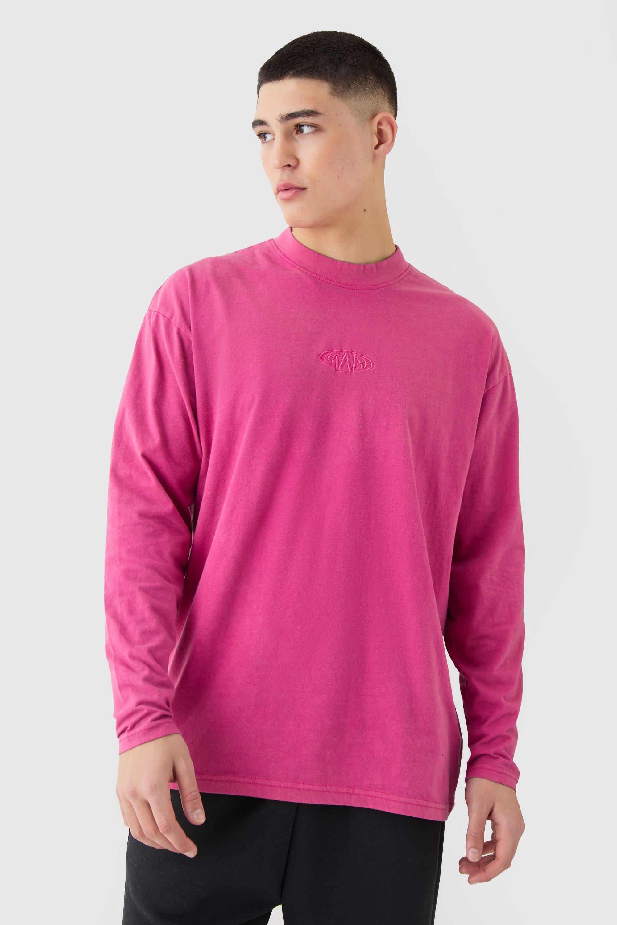 Mens pink shop thermal shirt