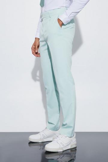 Straight Fit Suit Trousers sage