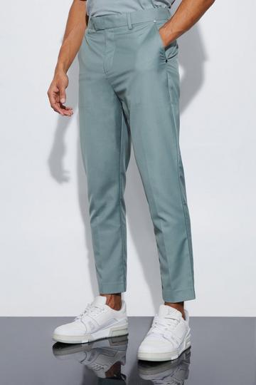 Tapered Fit Tailored Trousers sage
