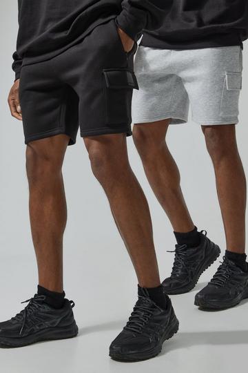 Grey Man Active 2 Pack 5inch Cargo Shorts