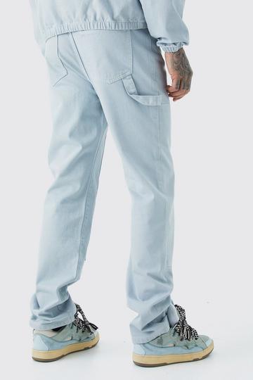Blue Tall Relaxed Rigid Overdyed Carpenter Jeans