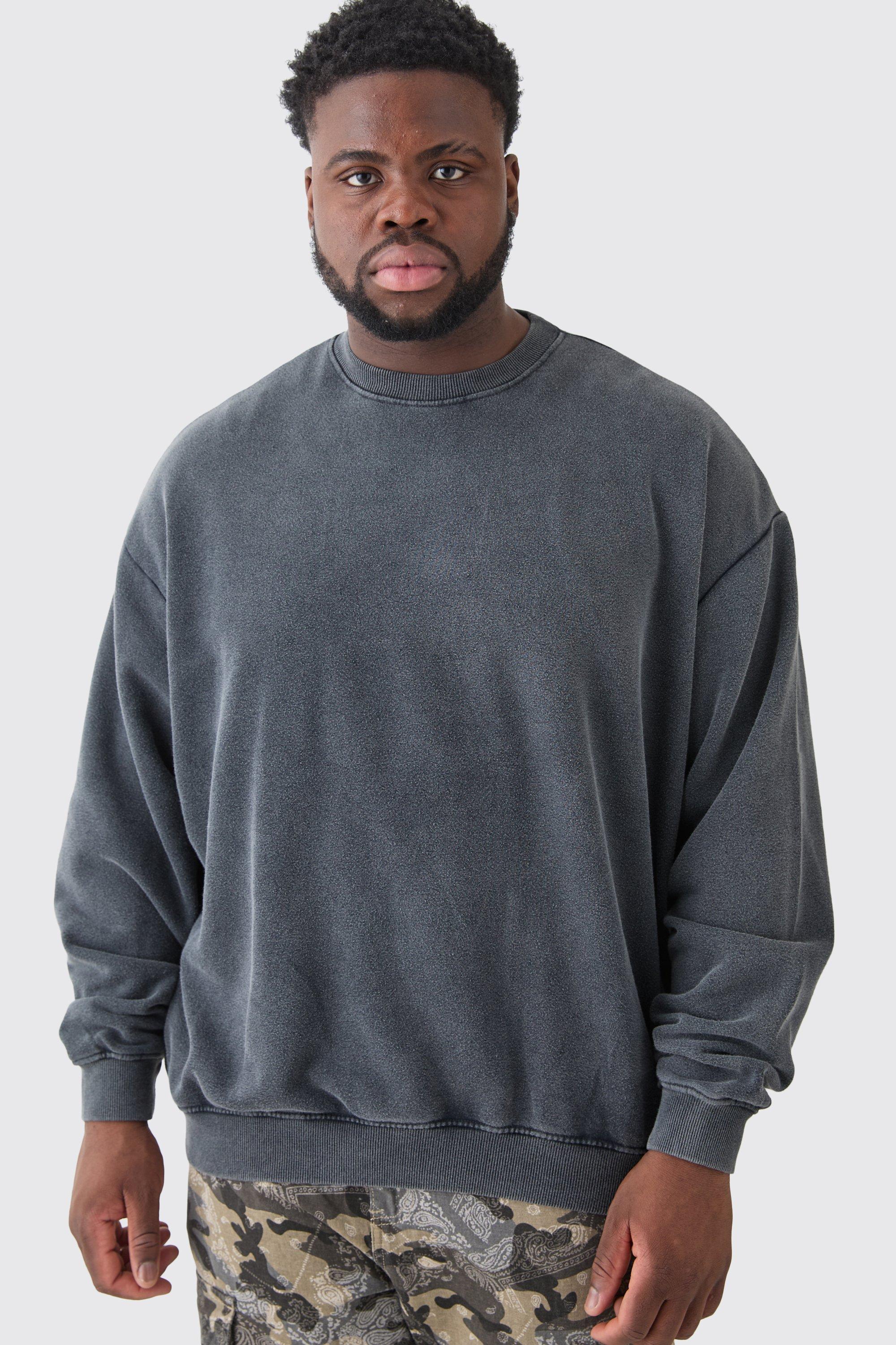 Grey acid 2025 wash sweatshirt