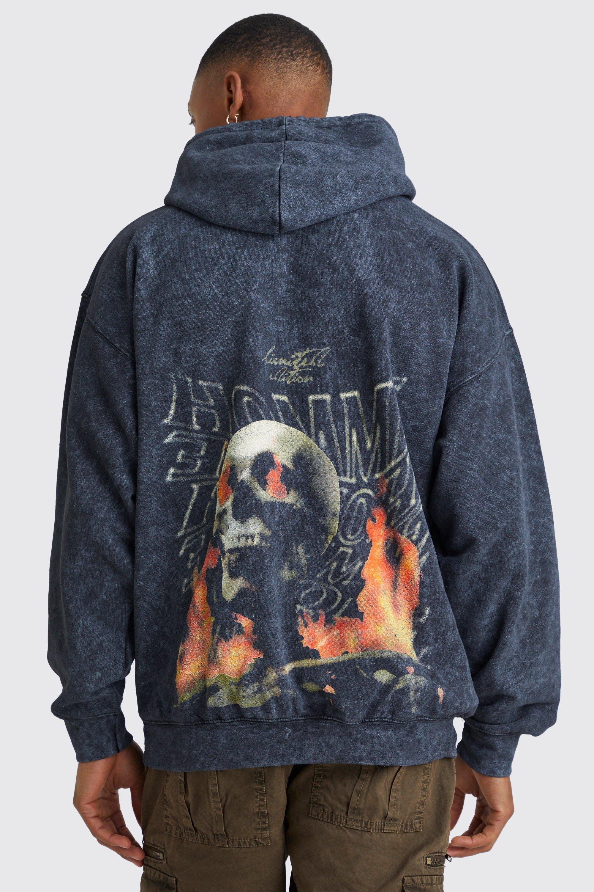 Skull hot sale in hoodie