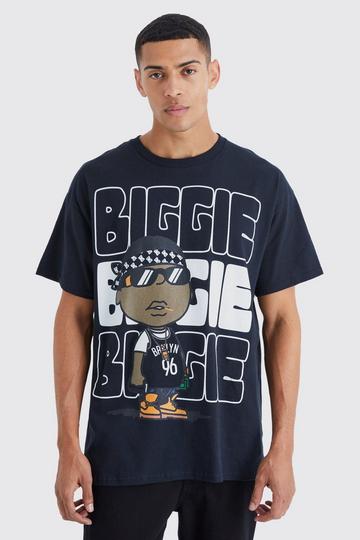 Oversized Biggie Illustration License T-shirt black
