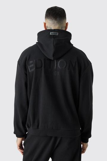 Tall EDITION Oversized Heavyweight Ribbed Hoodie black