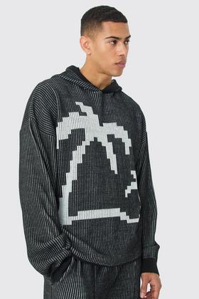 Boxy 3d Ofcl Knitted Hoodie