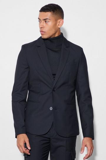 Skinny Fit Suit Jacket black